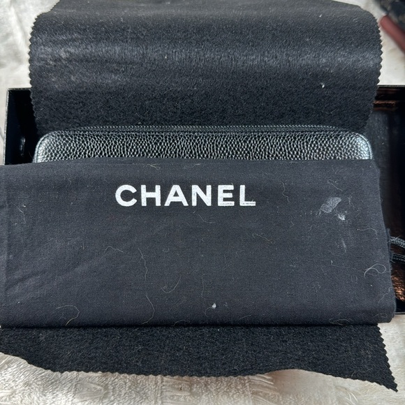 Chanel Caviar Calfskin Leather Zip Around Continental Wallet All Inclusive - Picture 16 of 16